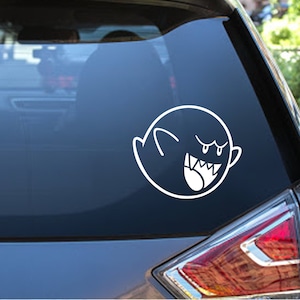 Nintendo Decal - Super Mario Brothers - Ghost Outline Design - 16 Colors & Multiple Sizes