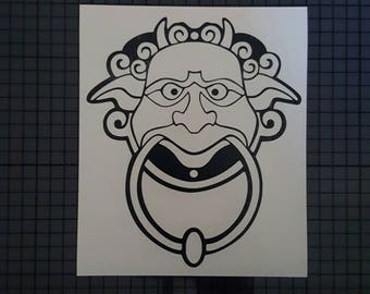 The Labyrinth Decal It S Very Rude To Stare Door Knocker Etsy
