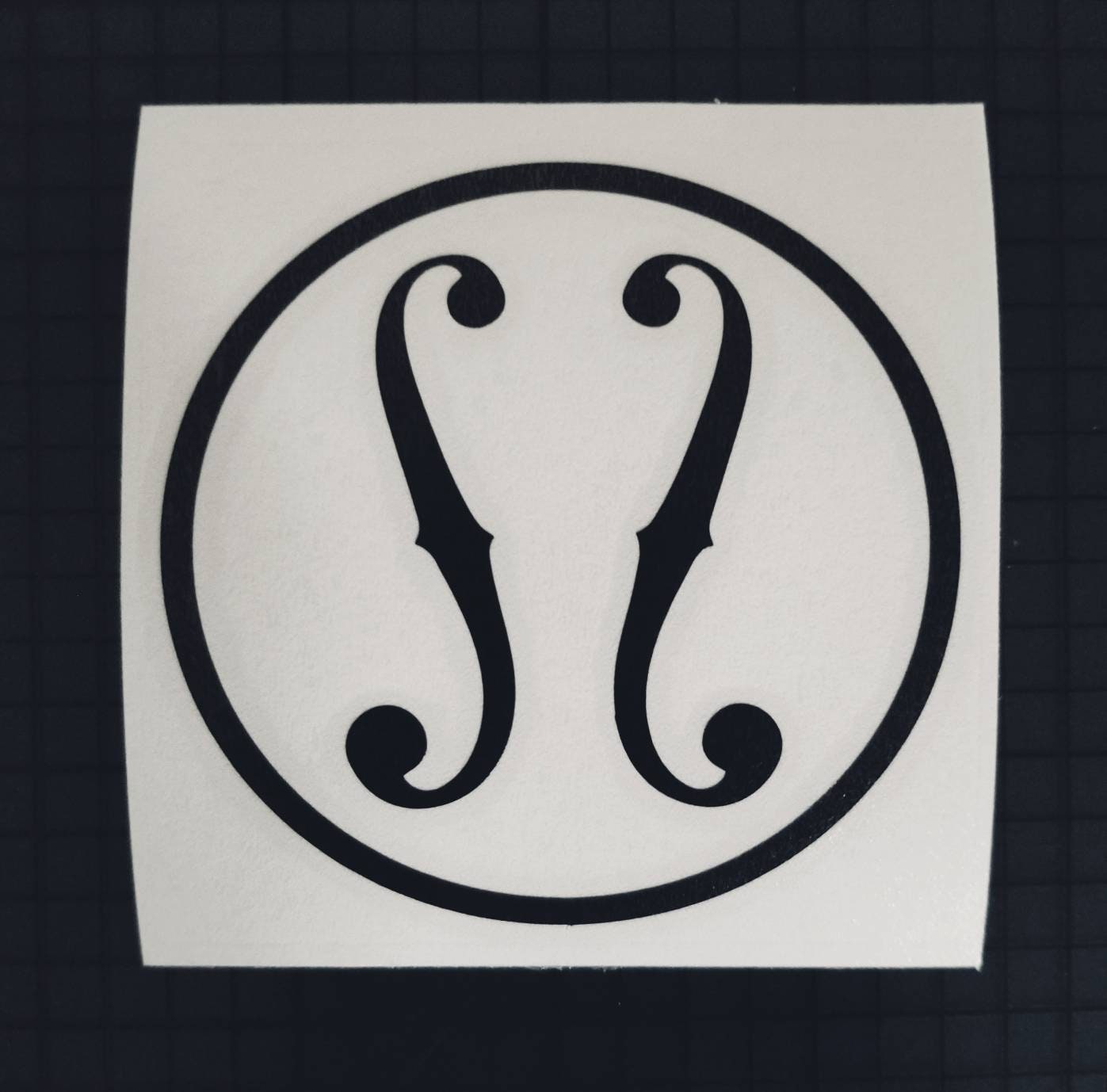 Umbrella Academy Decal White Violin Logo Outline Design 18 Etsy