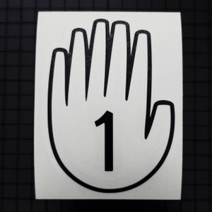 Gravity Falls Decal - Mystery Author Handprint - 18 colors & Multiple Sizes