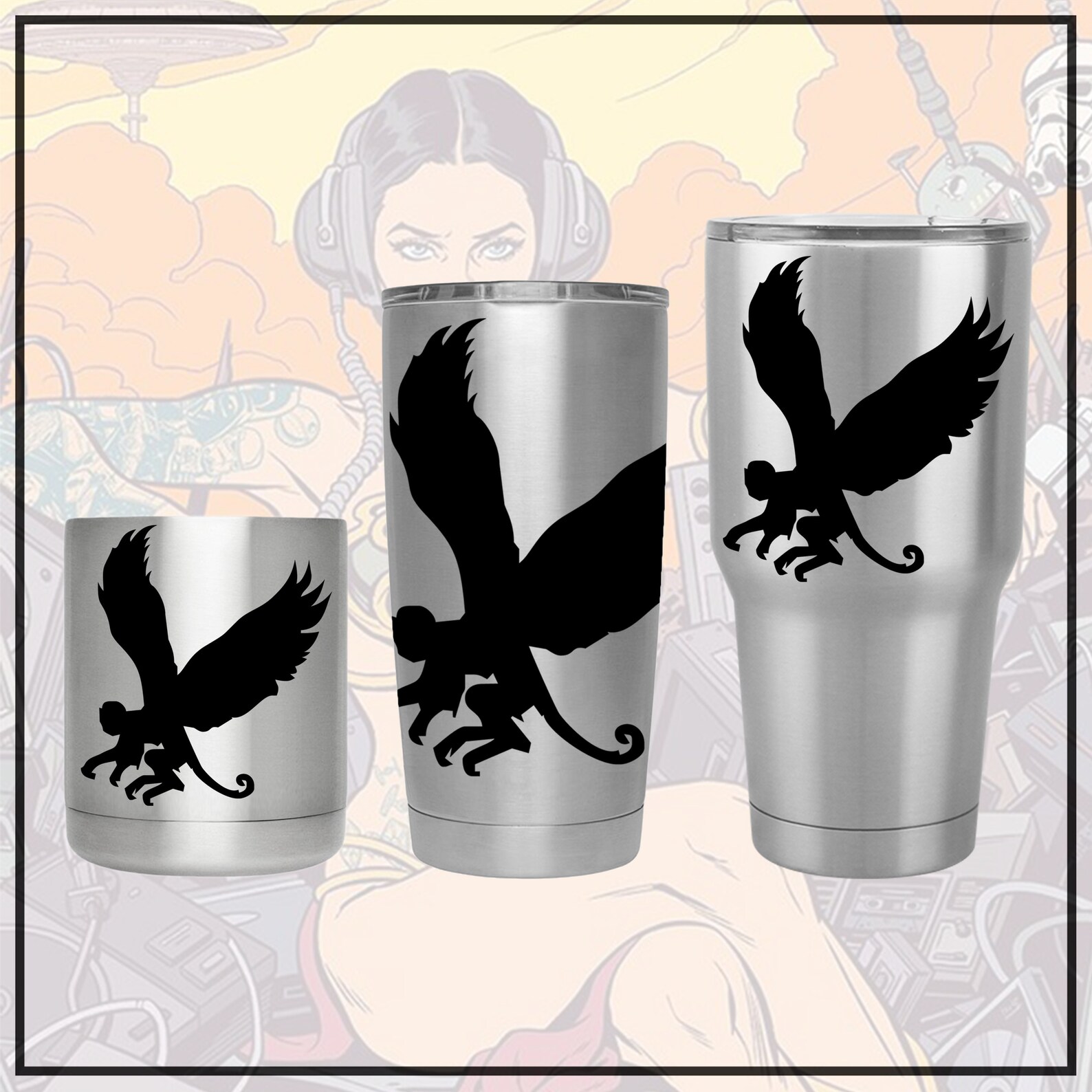 Wizard of Oz Flying Monkey Decal Sticker Etsy