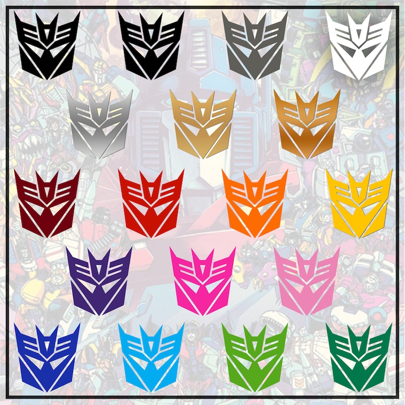 Transformers Decepticons Logo Decal Sticker Etsy