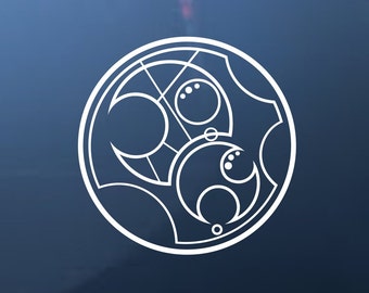 Calcomanía/pegatina de Doctor Who de Bad Wolf Gallifreyan
