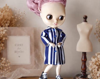 Coat for Blythe Jacket blythe Cardigan Outfit for Blythe Vintage Accessory for blythe Personalized gifts Doll clothes Fur coat for doll