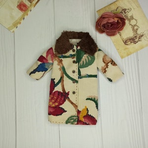 Coat for Blythe Jacket blythe Cardigan Outfit for Blythe Vintage Accessory for blythe Personalized gifts Doll clothes Fur coat for doll