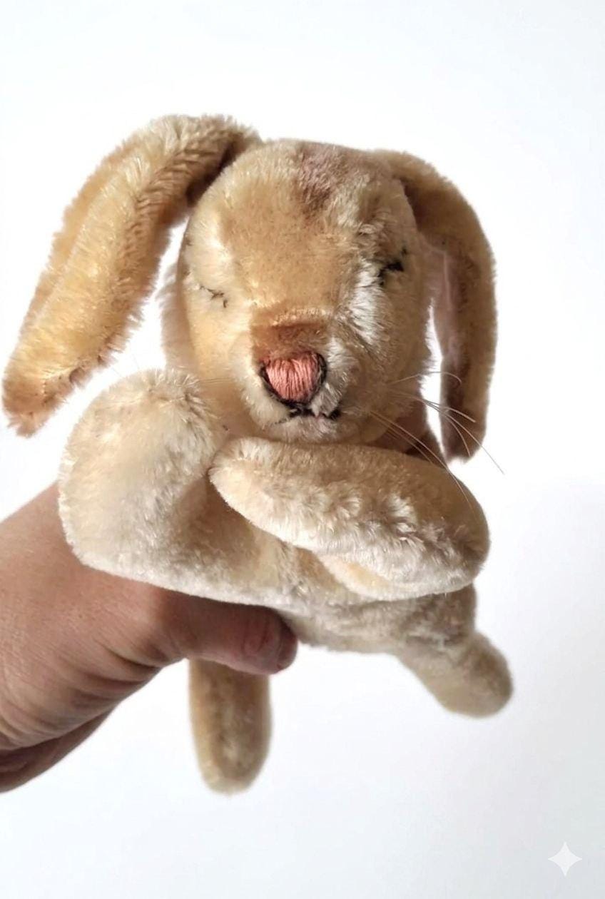 Sleeping Vintage Steiff Bunny - Etsy