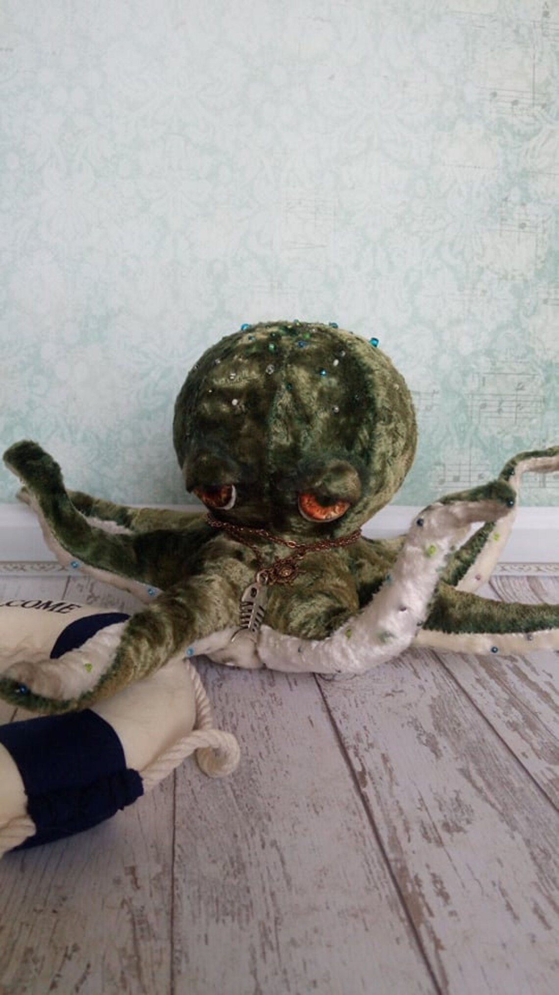 Octopus Vintage toy Kraken Teddy bear Octopus art Personalized | Etsy