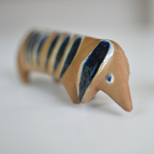 15%OFF! Lisa Larson  "Dachshund" Gustavsberg Pottery Lilla Zoo Figurine--Scandinavian Mid Century