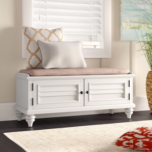 47'' Wide Upholstered Storage Bench | Entryway Bench | Shoe Storage Bench | Bedroom Storage Bench | Living Room Furniture