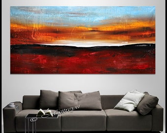 Large Wall Art Blue ABSTRACT PAINTING Acrylic Wall Decor | Etsy