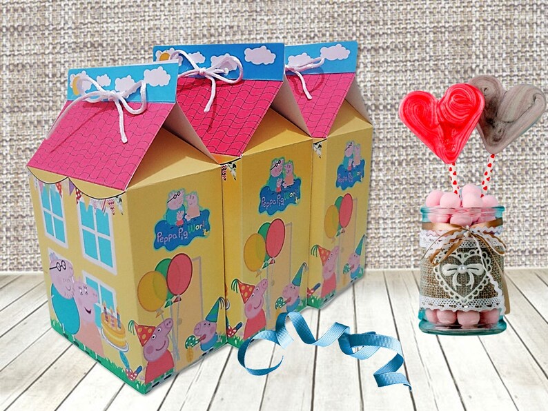 Peppa Pig Candy Box Medium Peppa Pig House DIY Printable ...