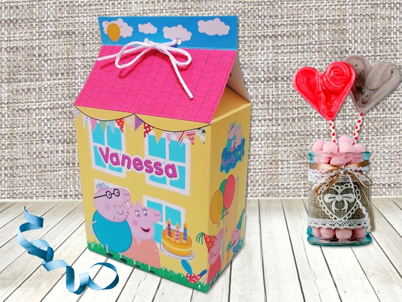 Printable Peppa Pig Small Favor Box Peppa Pig House DIY | Etsy