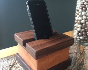 Phone Charging Stand - iPhone Stand - Wood Smartphone/Tablet Stand