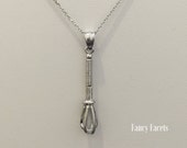 Sterling Silver Whisk Necklace, Baking Necklace, Culinary charm, cooking pendant