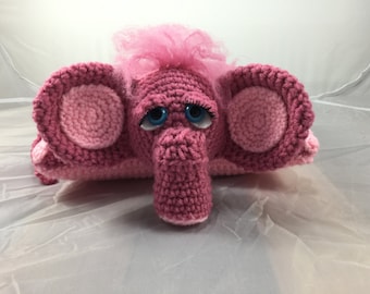 Crochet Elephant Pillow Pal crochet pattern - convertible pillow and toy - Amigurumi toy - instant download PDF pattern