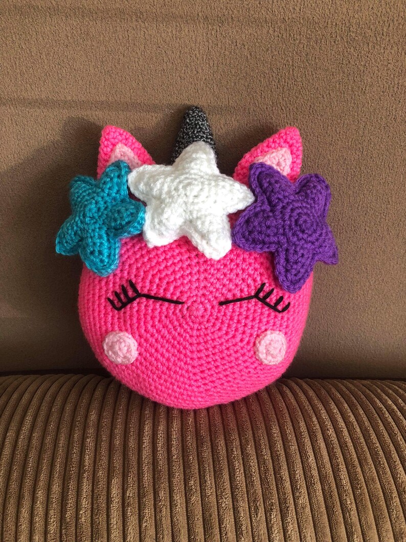 Unicorn Crochet Pillow Pattern Instant PDF Download Etsy