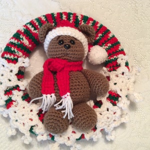 Teddy Bear winter wreath Tutorial - Teddy Bear Amigurumi - Winter Wreath - Christmas Wreath - instant download PDF - Amigurumi tutorial