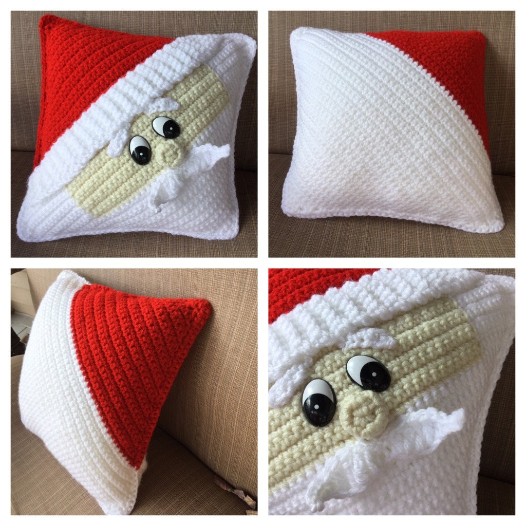 Decorative Santa Pillow Crochet Tutorial Pere Noel Pattern | Etsy