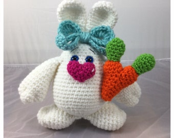 Cute Little Bunny Crochet Pattern - Rabbit Tutorial - Instant Download PDF - Bunny Amigurumi - crochet animal - easter basket gift idea
