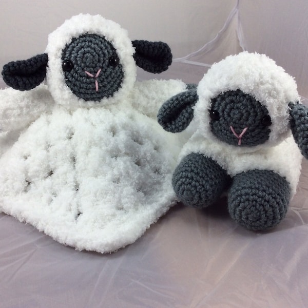 Combo Pack - Sweet Lamb Lovey and Amigurumi Set - PDF crochet pattern - instant download - speical offer pattern pack animal