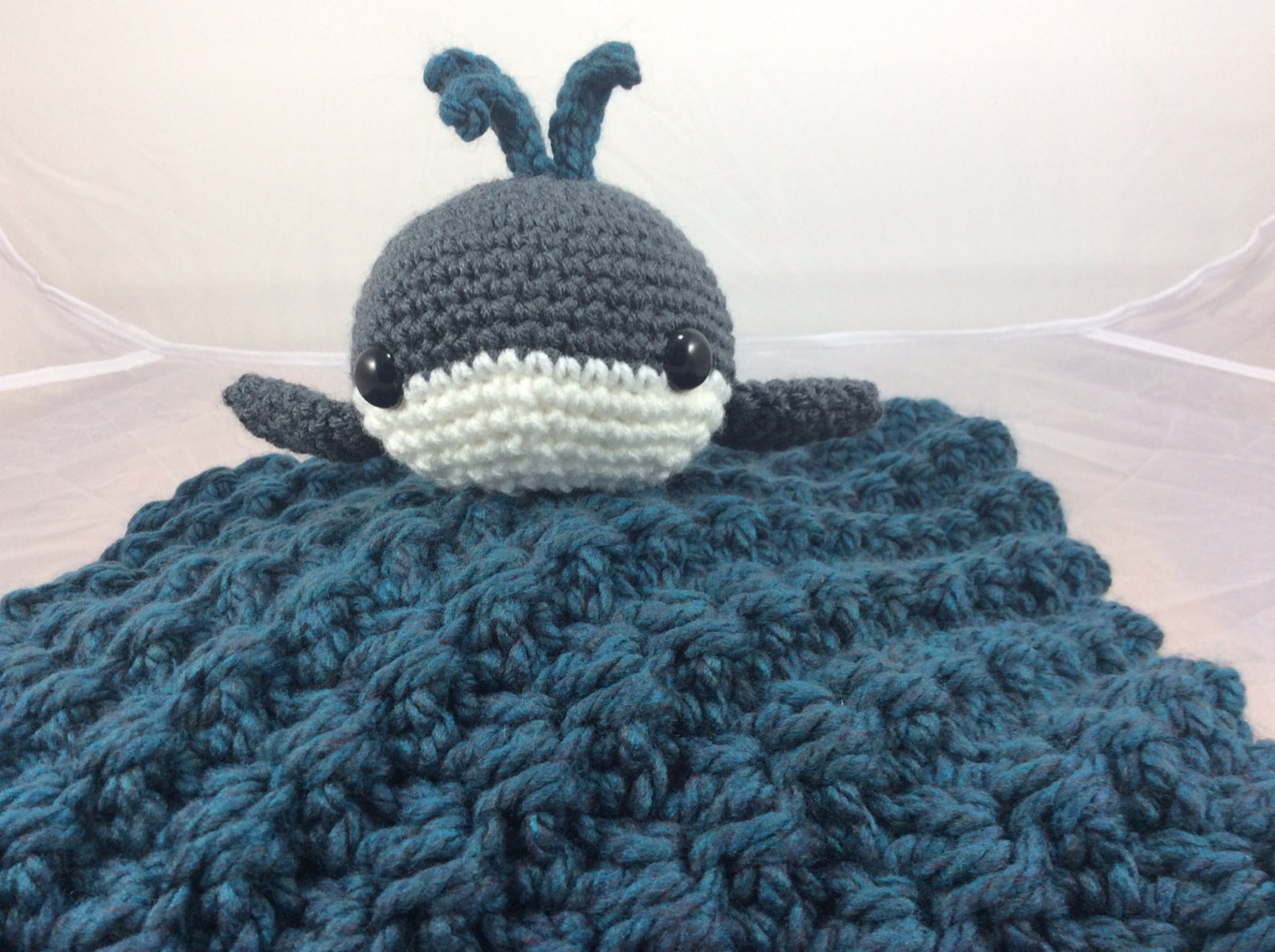 Whale Lovey/security Blanket PDF Crochet Pattern Blankie Baby Blanket