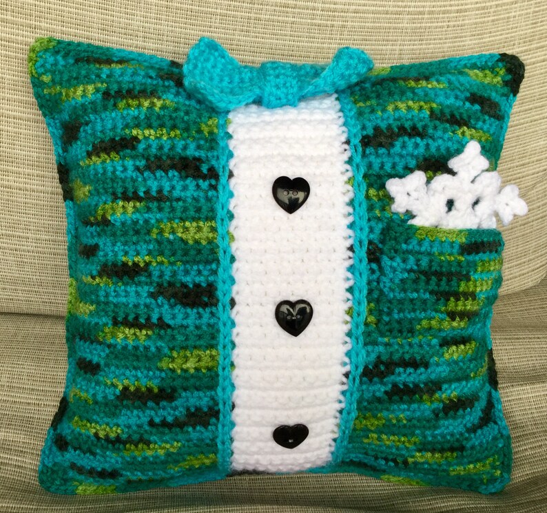 Mr and Mrs Claus Crochet Pillow Crochet Tutorial Pillow Etsy