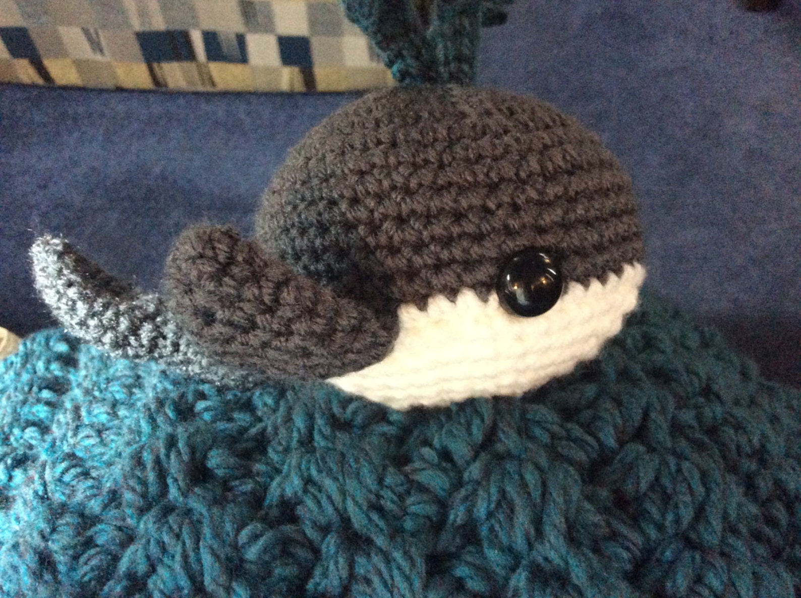 Whale Lovey/security Blanket PDF Crochet Pattern Blankie Baby Blanket