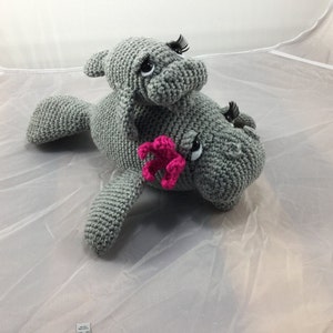 Mama and Baby Manatee crochet tutorial teddy bear of the sea dugong amigurumi pattern sea creature seacow instant download pdf image 2
