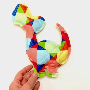 Quilted Dinosaur Sewing Pattern – Patchwork Fabric (PDF Pattern)