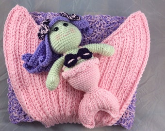 Crochet amigurumi mermaid PATTERN ONLY - PDF instant download - mermaid doll - cute children's gift - amigurumi tutorial