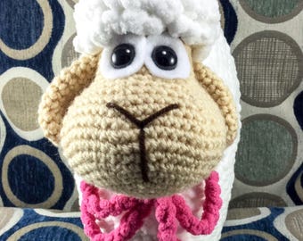 Schapen haken - kussenpatroon - gehaakt kussen diy tutorial - woondecoratie - PDF-download - kinderspeelgoed - kussenpatroon - lamskussen
