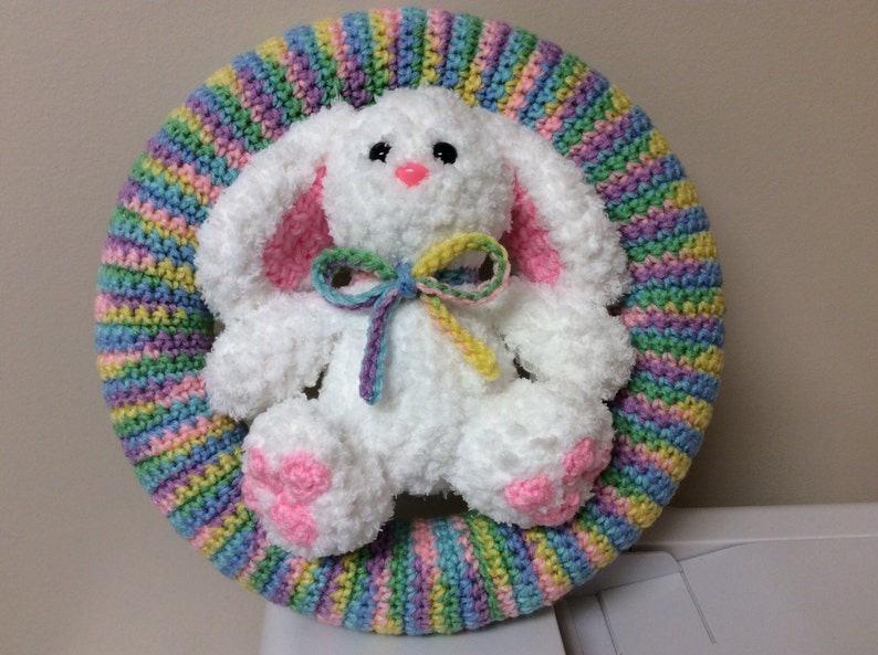 Easter Bunny Wreath Tutorial Bunny Pattern Rabbit Easter eggs wreath home decor door wreath pdf image 3