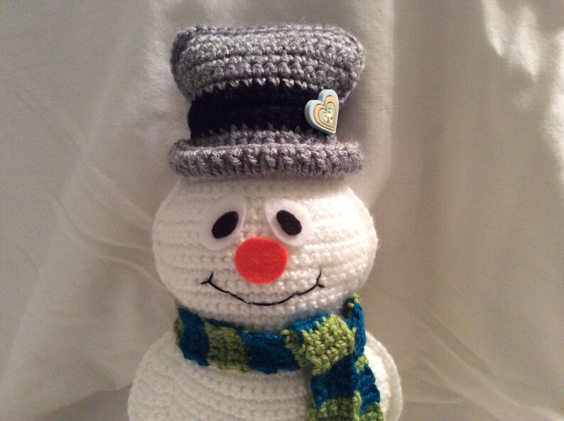 Snowman crochet tutorial , snowman doll pattern , amigurumi pattern, instant download pdf image 3