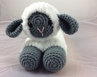 Crochet Lamb Toy tutorial - Stuffed sheep - amigurumi lamb - crochet lamb pattern - crochet toy - instant download pdf format