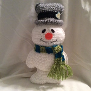 Snowman crochet tutorial , snowman doll pattern , amigurumi pattern, instant download pdf image 1