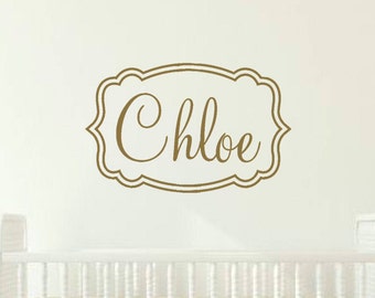 Girl Name Wall Decal Girl Name Decal Childrens Vinyl Decal Girl Bedroom Decal Nursery Wall Decal Teen Wall Decal Girl Nursery Decal