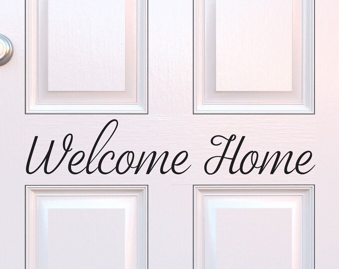 Home Door Decal Front Door Decal Vinyl Etsy