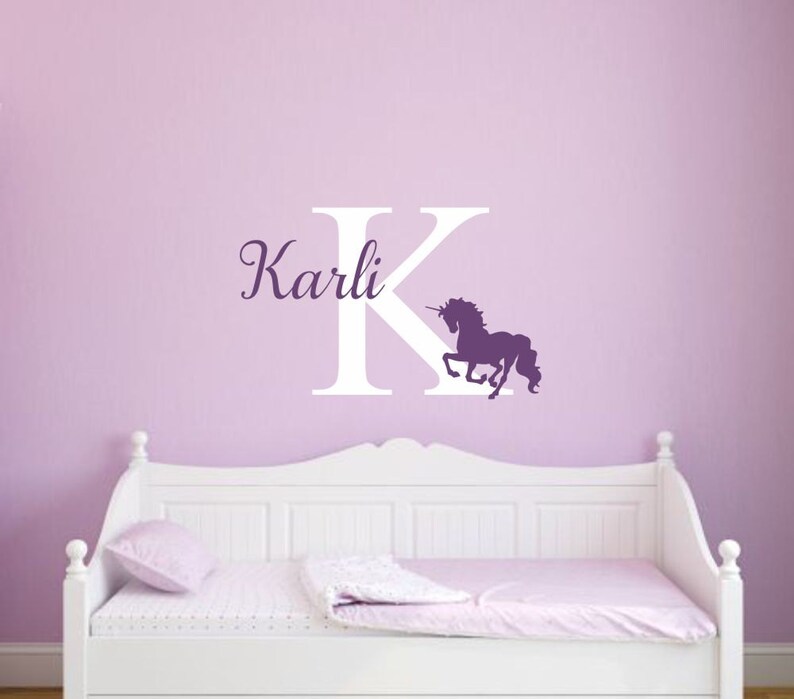 Unicorn Wall Decal Unicorn Vinyl Decal Girl Wall Decal Unicorn Decal Personalized Decal Vinyl Unicorn Decal Girl Nursery Decal Girl Bedroom