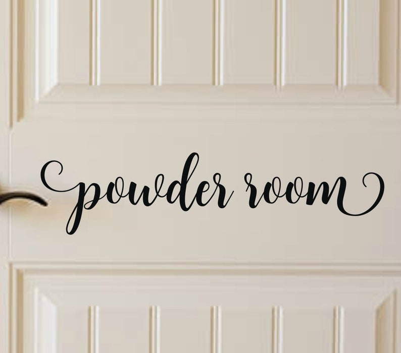 Powder Room Decal Powder Room Vinyl Powder Room Decor Bathroom Etsy
