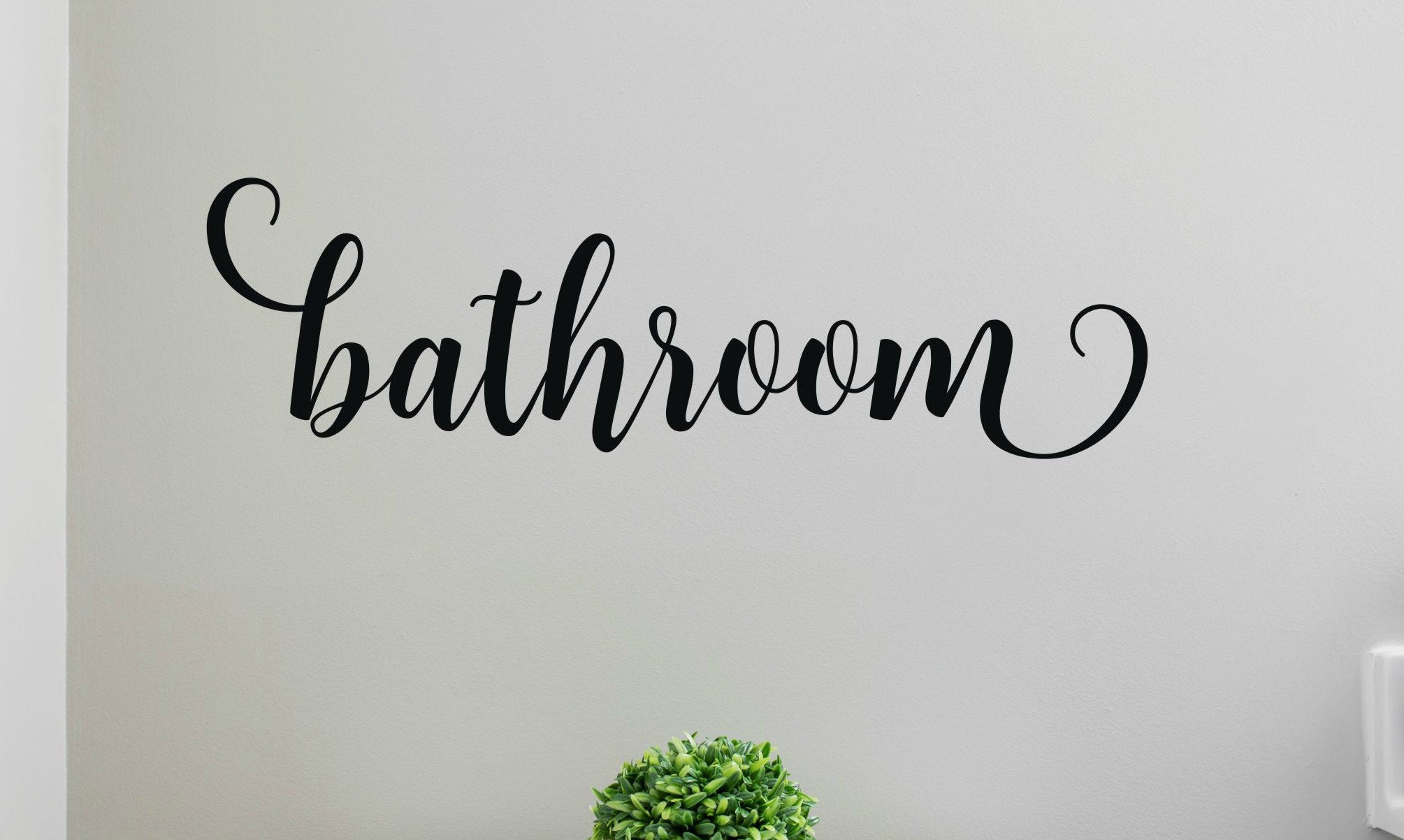 Bathroom Door Decal Bathroom Vinyl Decal Bathroom Wall Decal Etsy