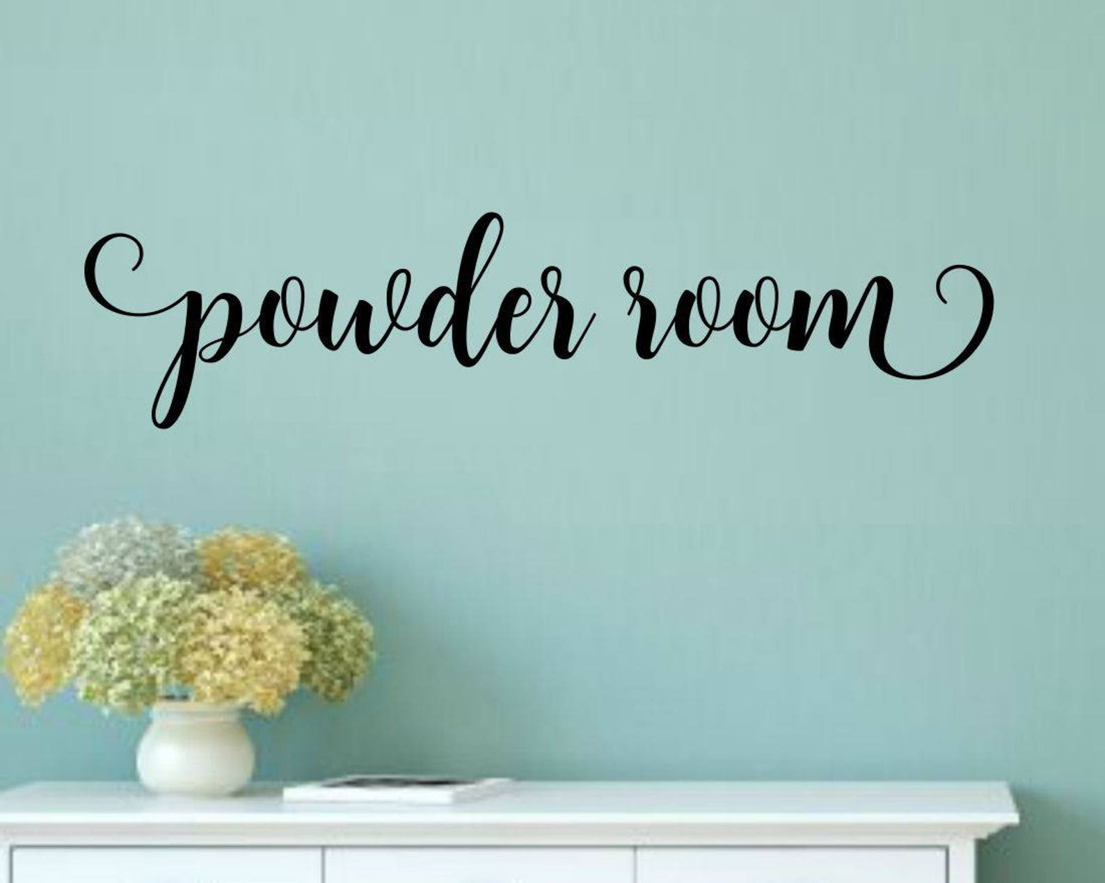 Powder Room Decal Powder Room Vinyl Powder Room Decor Bathroom Etsy