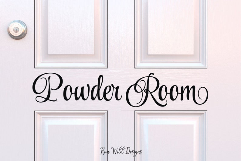 Powder Room Door Bathroom Wall Decal Powder Room Bathroom Bathroom Vinyl Decal