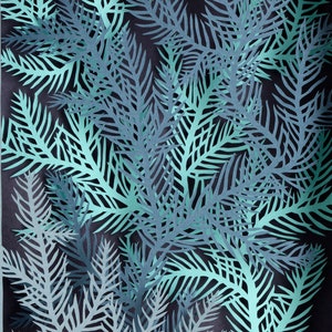 Blue Sea Fern - carte de vœux vierge