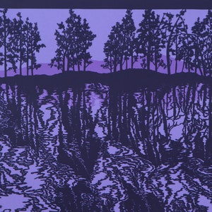 Cartão de felicitações-em branco-harmonia roxo
