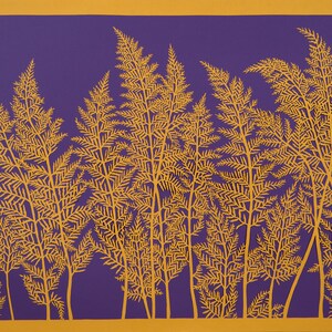 Carte de voeux-Blank-Yellow Fern