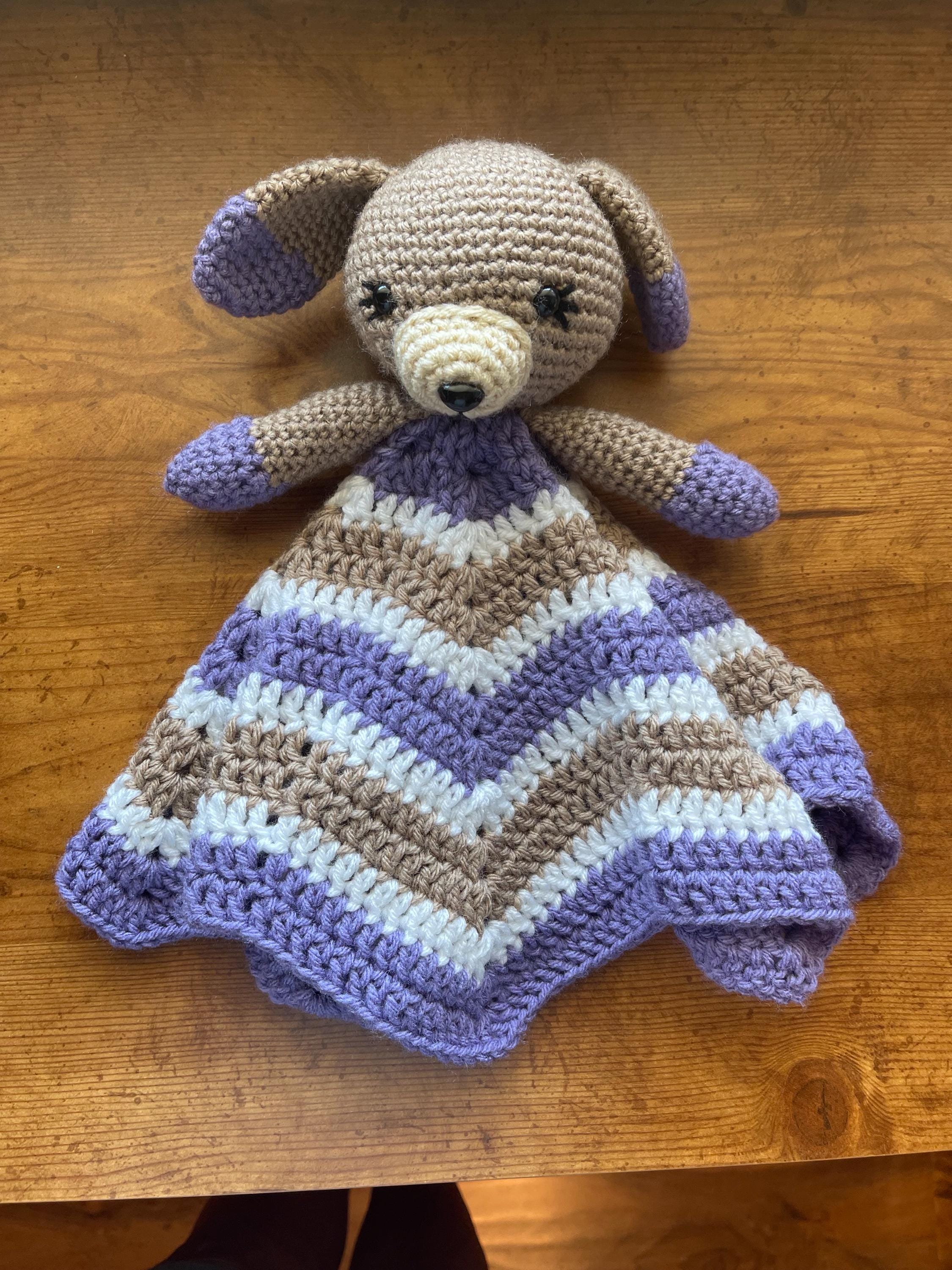 Puppy crocheted baby lovey Blankey