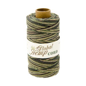 Global Hemp Camouflage Variegated Polished Hemp Cord - 1 mm - 410 Feet
