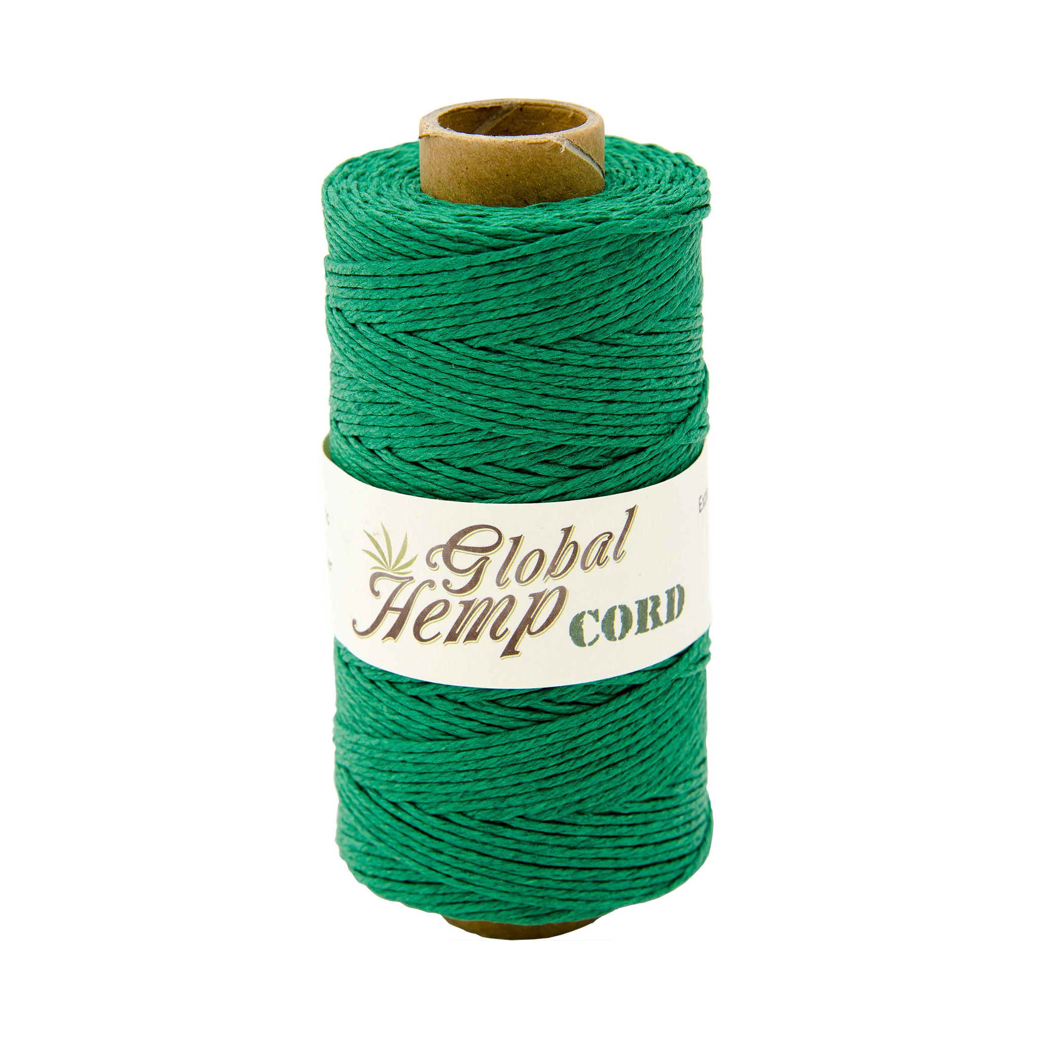 Global Hemp Green Polished Hemp Cord mm 410 Feet