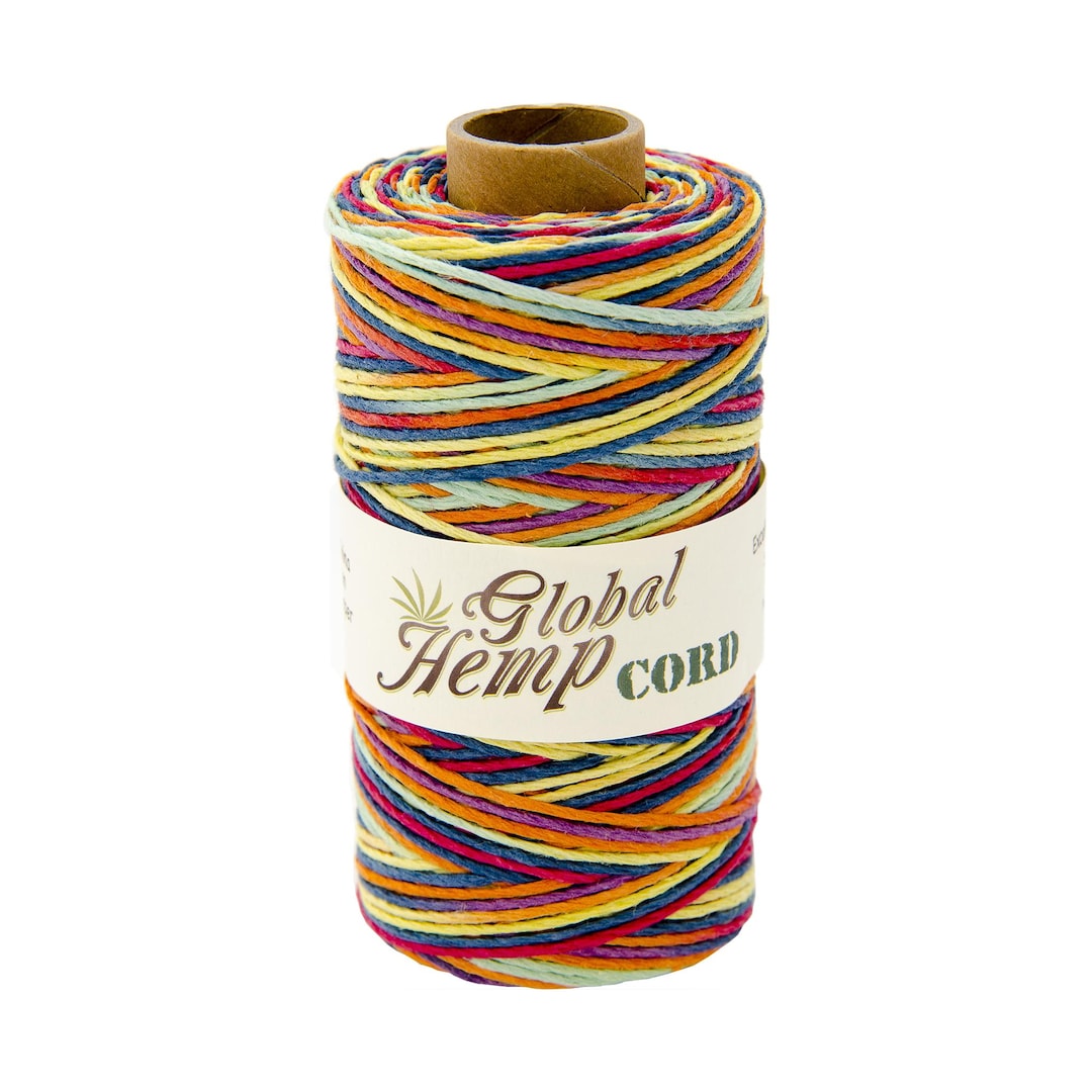 Global Hemp Rainbow Variegated Polished Hemp Cord - 1 Mm - 410 Feet - Etsy