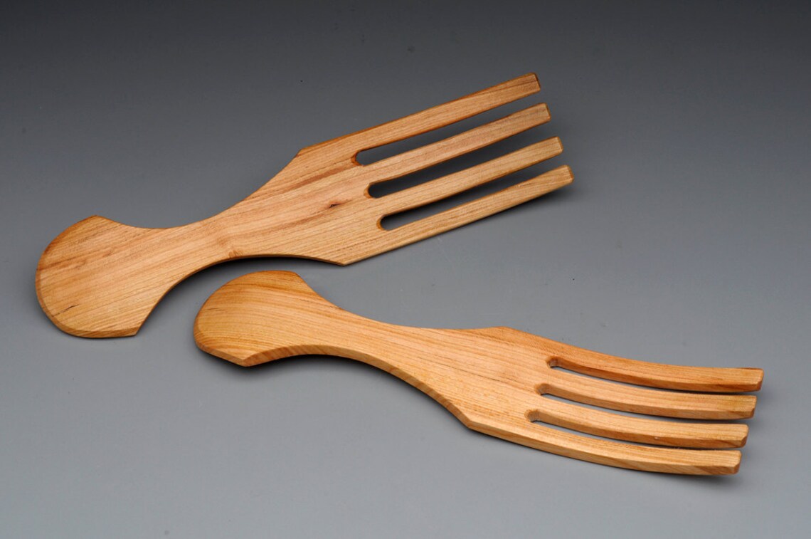 Salad Forks, Handcrafted Hardwood Etsy